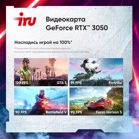 ПК IRU Tactio 310H6SEA MT i5 12400F (2.5) 16Gb SSD512Gb RTX3050 8Gb FreeDOS GbitEth 500W черный (2111269)