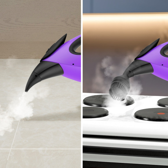Пароочиститель ручной Kitfort КТ-9139 1550Вт фиолетовый/черный Пароочиститель ручной Kitfort КТ-9139 1550Вт фиолетовый/черный