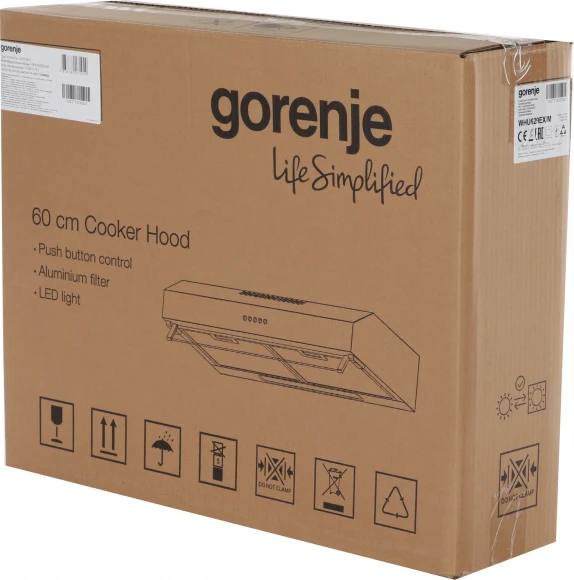 Вытяжка козырьковая Gorenje WHU629EX/M нержавеющая сталь управление: кнопочное (1 мотор)