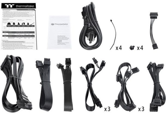 Блок питания Thermaltake ATX 1200W Toughpower GF1 80+ gold 24pin APFC 140mm fan 12xSATA Cab Manag RTL