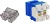 Модуль Lanmaster LAN-OK45U6/180N-BL Keystone RJ45 кат.6 син.
