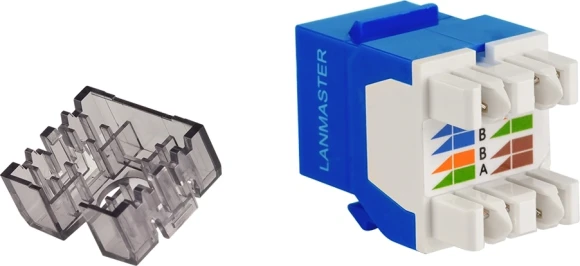 Модуль Lanmaster LAN-OK45U6/180N-BL Keystone RJ45 кат.6 син. Модуль Lanmaster LAN-OK45U6/180N-BL Keystone RJ45 кат.6 син.