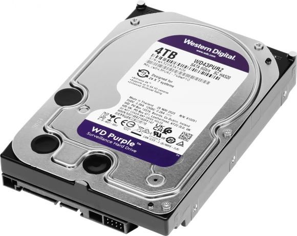 Жесткий диск WD SATA-III 4TB WD43PURZ Surveillance Purple (5400rpm) 256Mb 3.5"