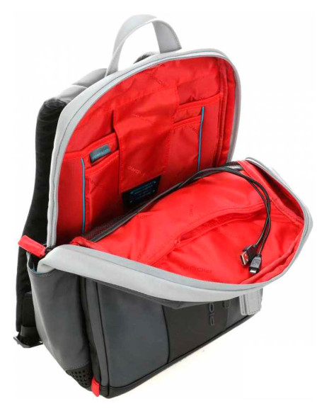 Рюкзак Piquadro Urban CA3214UB00BM/GRN серый/черный кожа Рюкзак Piquadro Urban CA3214UB00BM/GRN серый/черный кожа