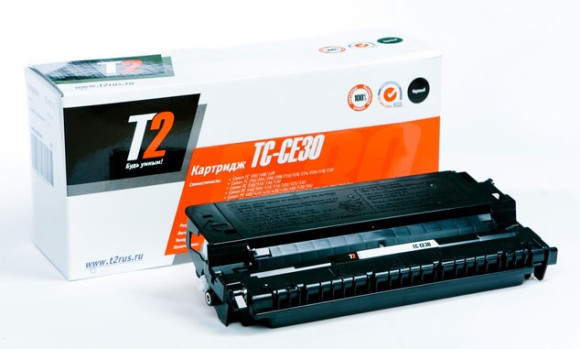 Картридж лазерный T2 E-30 TC-CE30 E30 черный (4000стр.) для Canon FC108/128/206/208/210/220/228/230/310 без чипа