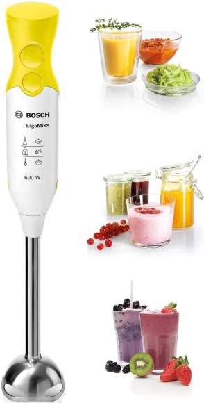 Блендер погружной Bosch MSM66110Y 600Вт белый/желтый