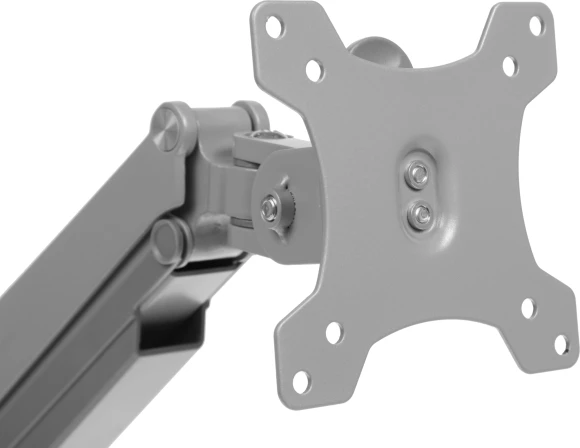 Кронштейн для мониторов Ultramounts UM708 серебристый 17"-32" макс.9кг крепление к столешнице поворот и наклон Кронштейн для мониторов Ultramounts UM708 серебристый 17"-32" макс.9кг крепление к столешнице поворот и наклон