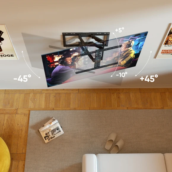 Кронштейн для телевизора Onkron SM6L черный 32"-90" макс.50кг настенный поворот и наклон Кронштейн для телевизора Onkron SM6L черный 32"-90" макс.50кг настенный поворот и наклон