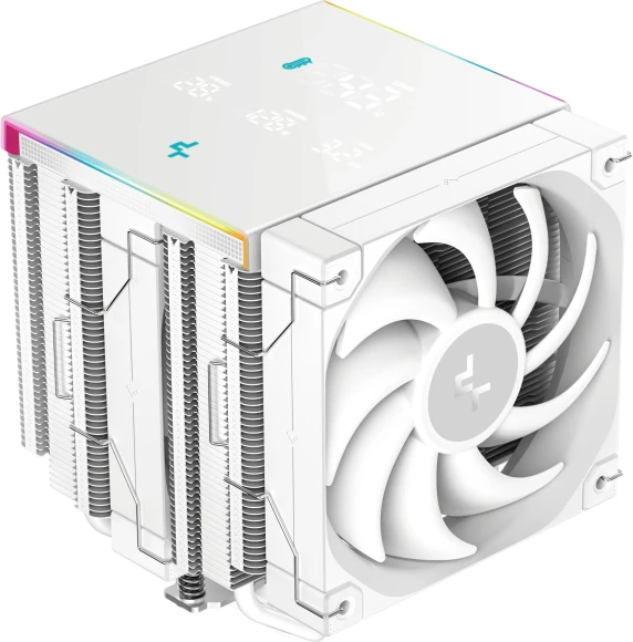 Устройство охлаждения(кулер) Deepcool AK620 Digital Pro Wh ARGB Soc-AM5/AM4/1151/1200/2066/1700 белый 4-pin 25dB Al+Cu LCD 260W 1491gr Ret (R-AK620-WHAPMN-G)