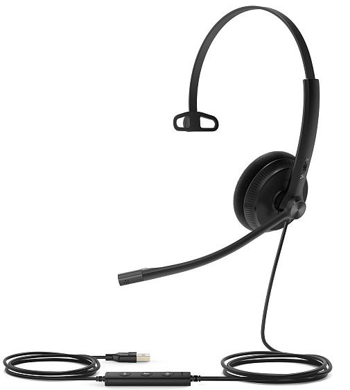 Гарнитура проводная Yealink UH34 Lite Mono UC черный Гарнитура проводная Yealink UH34 Lite Mono UC черный
