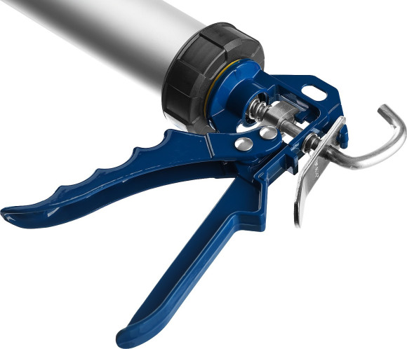 Пистолет для герметика Зубр 06633-60 механический закрытый серебристый/черный