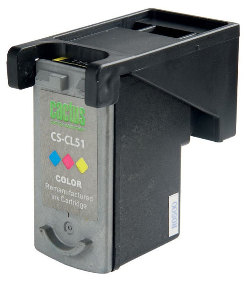 Картридж струйный Cactus CS-CL51 CL-51 голубой/пурпурный/желтый (18мл) для Canon Pixma MP150/MP160/MP170/MP180/MP450/MP460/iP2200/iP6210/iP6220/iP6220D/iP6310/iP6310D/MX300/MX310