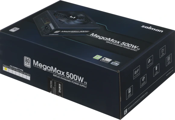 Блок питания Zalman ATX 500W ZM500-TXII V2 80+ (20+4pin) APFC 120mm fan 6xSATA RTL