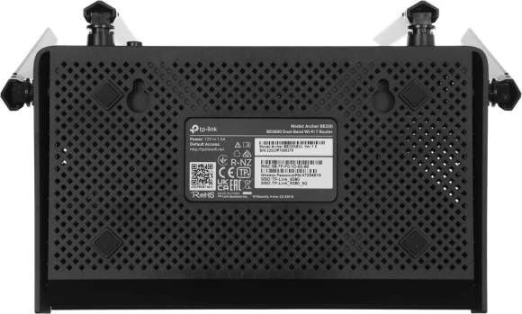 Роутер беспроводной TP-Link Archer BE220 BE3600 10/100/1000BASE-TX черный