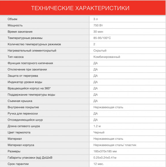 Термопот Starwind STP1130 3л. 750Вт черный Термопот Starwind STP1130 3л. 750Вт черный