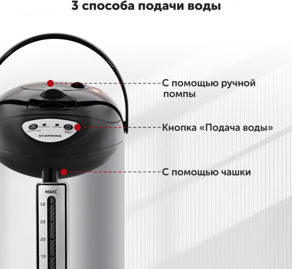 Термопот Starwind STP1130 3л. 750Вт черный Термопот Starwind STP1130 3л. 750Вт черный