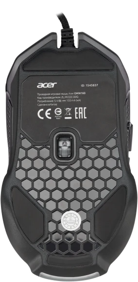 Мышь Acer OMW160 черный оптическая 6400dpi USB 8but (ZL.MCEEE.00Q)