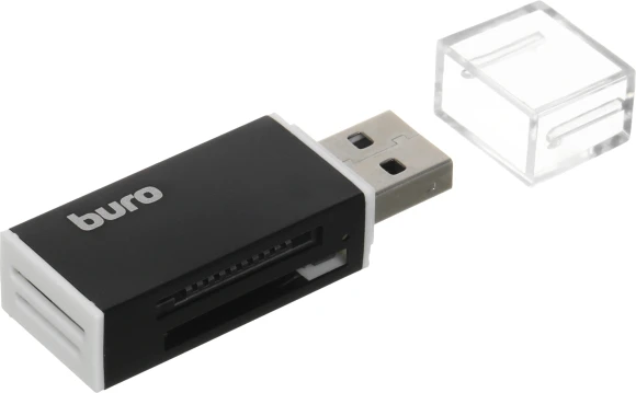 Устройство чтения карт памяти USB2.0 Buro BU-CR-3104 черный