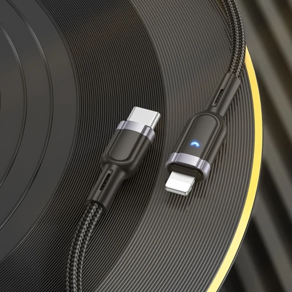 Кабель Hoco U117 IP(01467) USB Type-C (m)-Lightning (m) 1.2м черный Кабель Hoco U117 IP(01467) USB Type-C (m)-Lightning (m) 1.2м черный