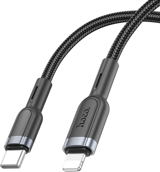 Кабель Hoco U117 IP(01467) USB Type-C (m)-Lightning (m) 1.2м черный Кабель Hoco U117 IP(01467) USB Type-C (m)-Lightning (m) 1.2м черный