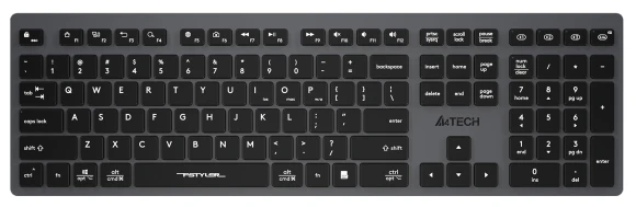 Клавиатура A4Tech Fstyler FBX50C черный USB беспроводная BT/Radio slim Multimedia (FBX50C GREY)
