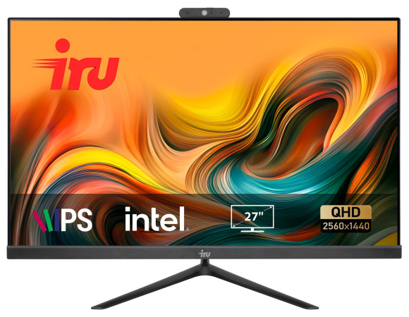 Моноблок IRU Office 27IH5P2K 27" QHD i5 11400 (2.6) 8Gb SSD256Gb UHDG 730 CR FreeDOS GbitEth WiFi BT 120W Cam черный 2560x1440