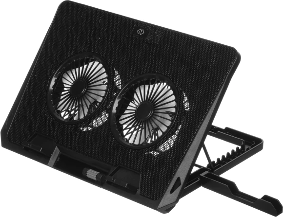 Подставка для ноутбука Digma D-NCP170-2x110 18" 400x288x45мм 52дБ 2xUSB 2x 110ммFAN 1100г Fan-control металл/пластик черный