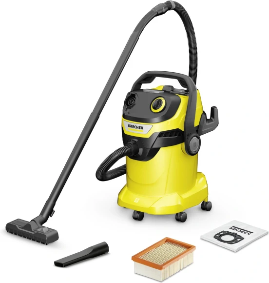 Строительный пылесос Karcher WD 5 V-25/5/22 1100Вт (уборка: сухая/сбор воды) желтый