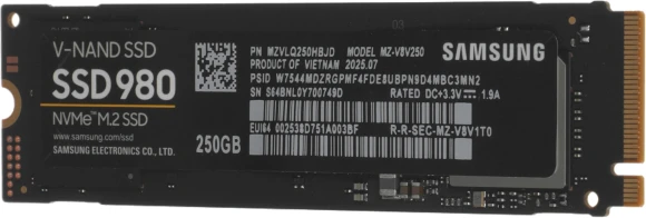 Накопитель SSD Samsung PCIe 3.0 x4 250GB MZ-V8V250BW 980 M.2 2280