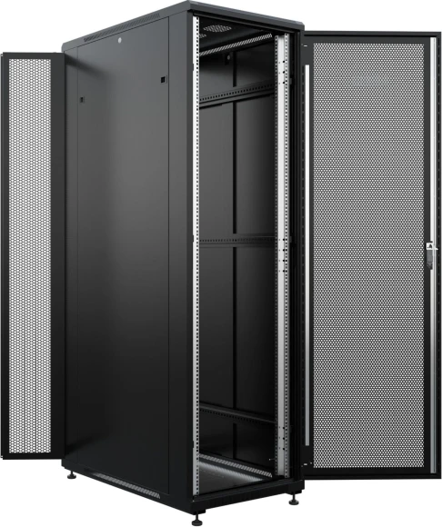 Шкаф серверный NTSS Премиум (NTSS-R42U60120PD/PDD-BL) напольный 42U 600x1200мм пер.дв.перфор. металл 900кг серый 1110мм 150кг IP20 металл Шкаф серверный NTSS Премиум (NTSS-R42U60120PD/PDD-BL) напольный 42U 600x1200мм пер.дв.перфор. металл 900кг серый 1110мм 150кг IP20 металл