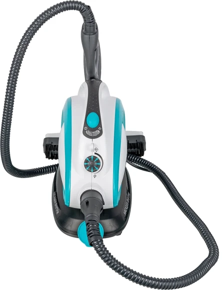 Пароочиститель напольный Kitfort КТ-914 1500Вт белый/голубой