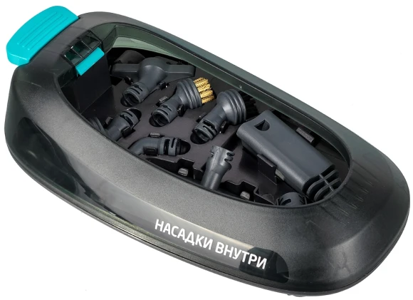 Пароочиститель напольный Kitfort КТ-914 1500Вт белый/голубой