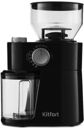 Кофемолка Kitfort КТ-741 200Вт сист.помол.:жернова вместим.:230гр черный Кофемолка Kitfort КТ-741 200Вт сист.помол.:жернова вместим.:230гр черный