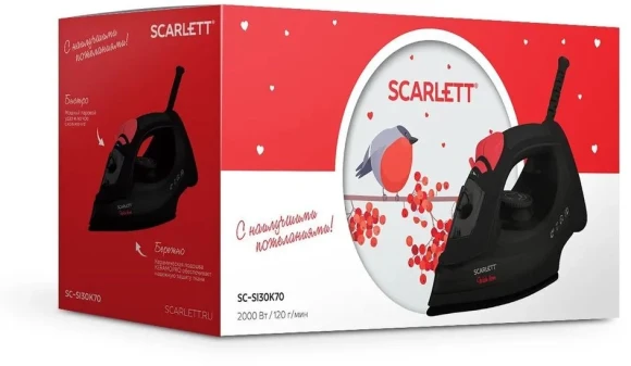 Утюг Scarlett With Love SC-SI30K70 2000Вт черный/красный