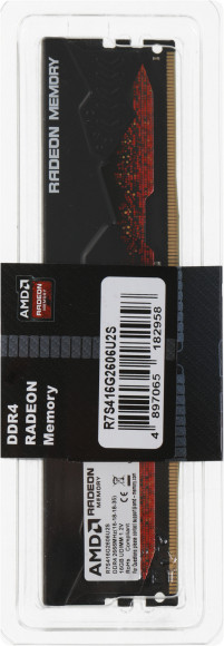 Память DDR4 16Gb 2666MHz AMD R7S416G2606U2S Radeon R7 Performance Series RTL PC4-21300 CL16 DIMM 288-pin 1.2В с радиатором Ret