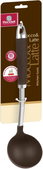 Половник для первых блюд Rondell Mocco RD-1379 коричневый/стальной упак.:картонная подложка