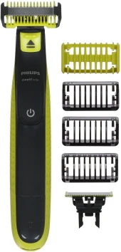 Бритва сетчатая Philips OneBlade QP2824/10 реж.эл.:3 питан.:аккум. черный/зеленый
