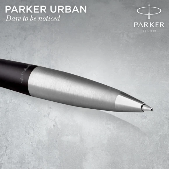 Ручка шариков. Parker Urban Core (2150858) Muted Black CT M черн. черн. подар.кор.европод.