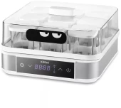 Йогуртница Kitfort КТ-4096 40Вт 9б. 170мл упр.:электрон. серебристый/белый