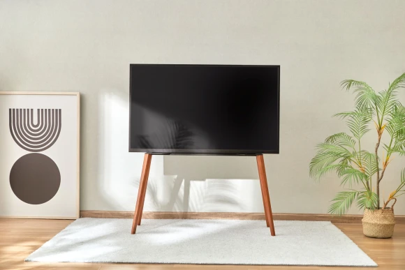 Подставка для телевизора Cactus CS-ST3644BKWN черный/орех 43"-65" макс.40кг напольный