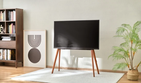 Подставка для телевизора Cactus CS-ST3644BKWN черный/орех 43"-65" макс.40кг напольный