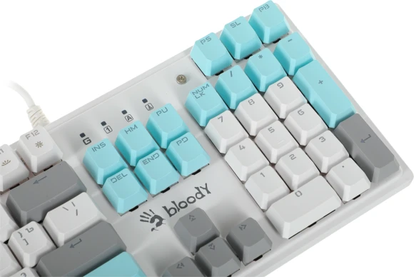 Клавиатура A4Tech Bloody S510N механическая белый USB for gamer LED (S510N (ICY WHITE ))