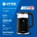 Чайник электрический Vitek VT-8827 1.7л. 2200Вт черный корпус: стекло/металл