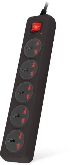 Сетевой фильтр Buro 500UNH-3-BG 3м (5 розеток) черный/серый (коробка)