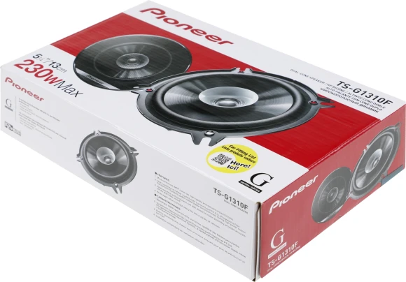 Колонки автомобильные Pioneer TS-G1310F 230Вт 89дБ 4Ом 13см (5дюйм) (ком.:2кол.) коаксиальные однополосные