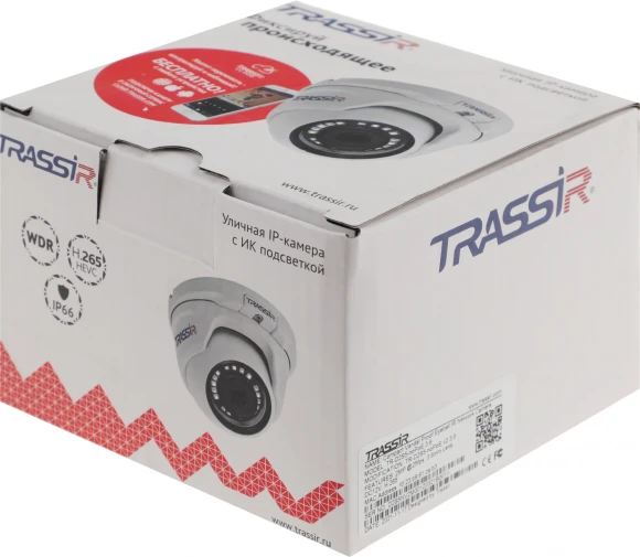 Камера видеонаблюдения IP Trassir TR-D2S5-noPoE v2 3.6-3.6мм цв. корп.:белый