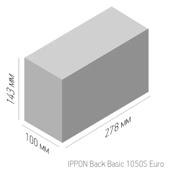Источник бесперебойного питания Ippon Back Basic 1050S Euro 600Вт 1050ВА черный Источник бесперебойного питания Ippon Back Basic 1050S Euro 600Вт 1050ВА черный