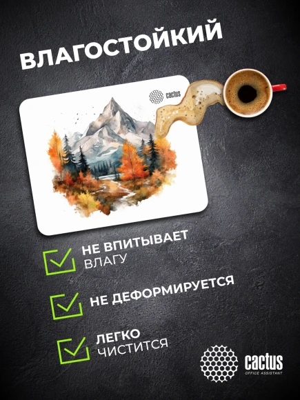 Коврик для мыши Cactus Autumn mountains 220x180x2мм (CS-MP-P10XS) Коврик для мыши Cactus Autumn mountains 220x180x2мм (CS-MP-P10XS)