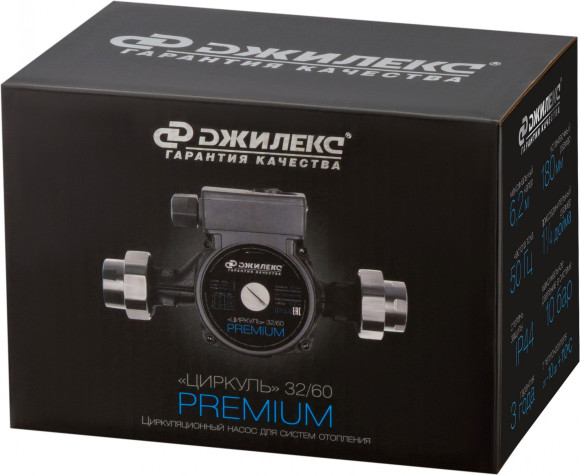 Насос циркуляционный Джилекс Циркуль 32/60 PREMIUM 100Вт 4200л/час (3261) Насос циркуляционный Джилекс Циркуль 32/60 PREMIUM 100Вт 4200л/час (3261)