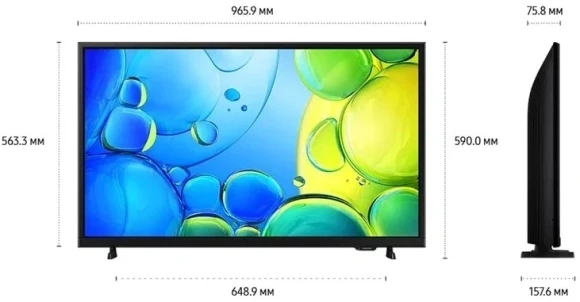 Телевизор LED Samsung 43" UE43F6000FUXRU черный FULL HD 60Hz DVB-T2 DVB-C DVB-S2 USB WiFi Smart TV